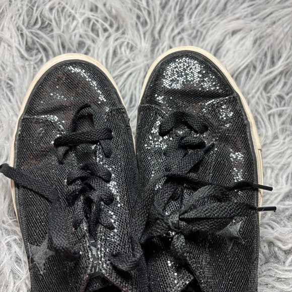 Converse One Star Low Top Sneakers Black Glitter Sparkle Mesh Women's Sz 8.5 - Picture 11 of 12